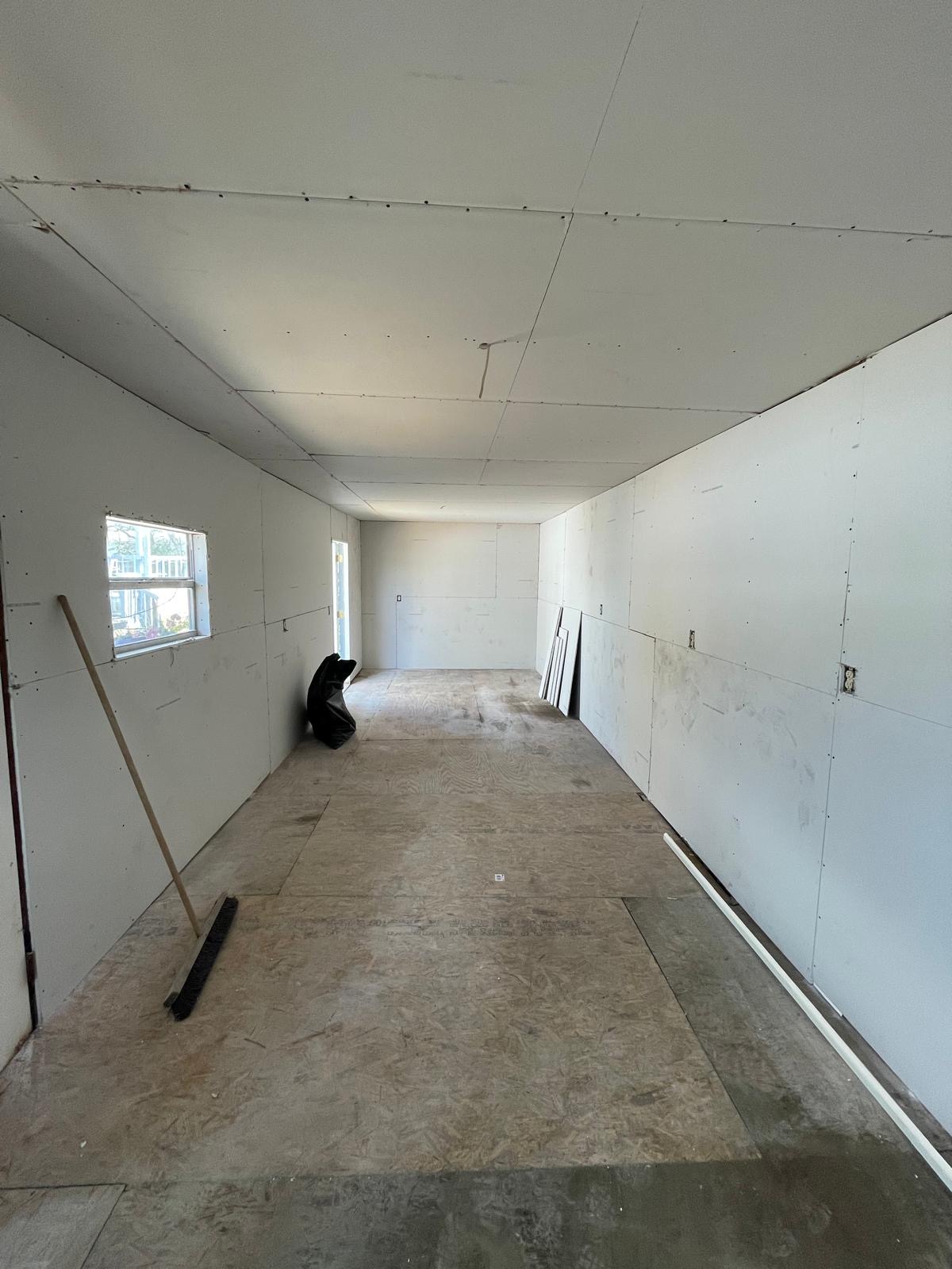 New drywall installation ready for finishing